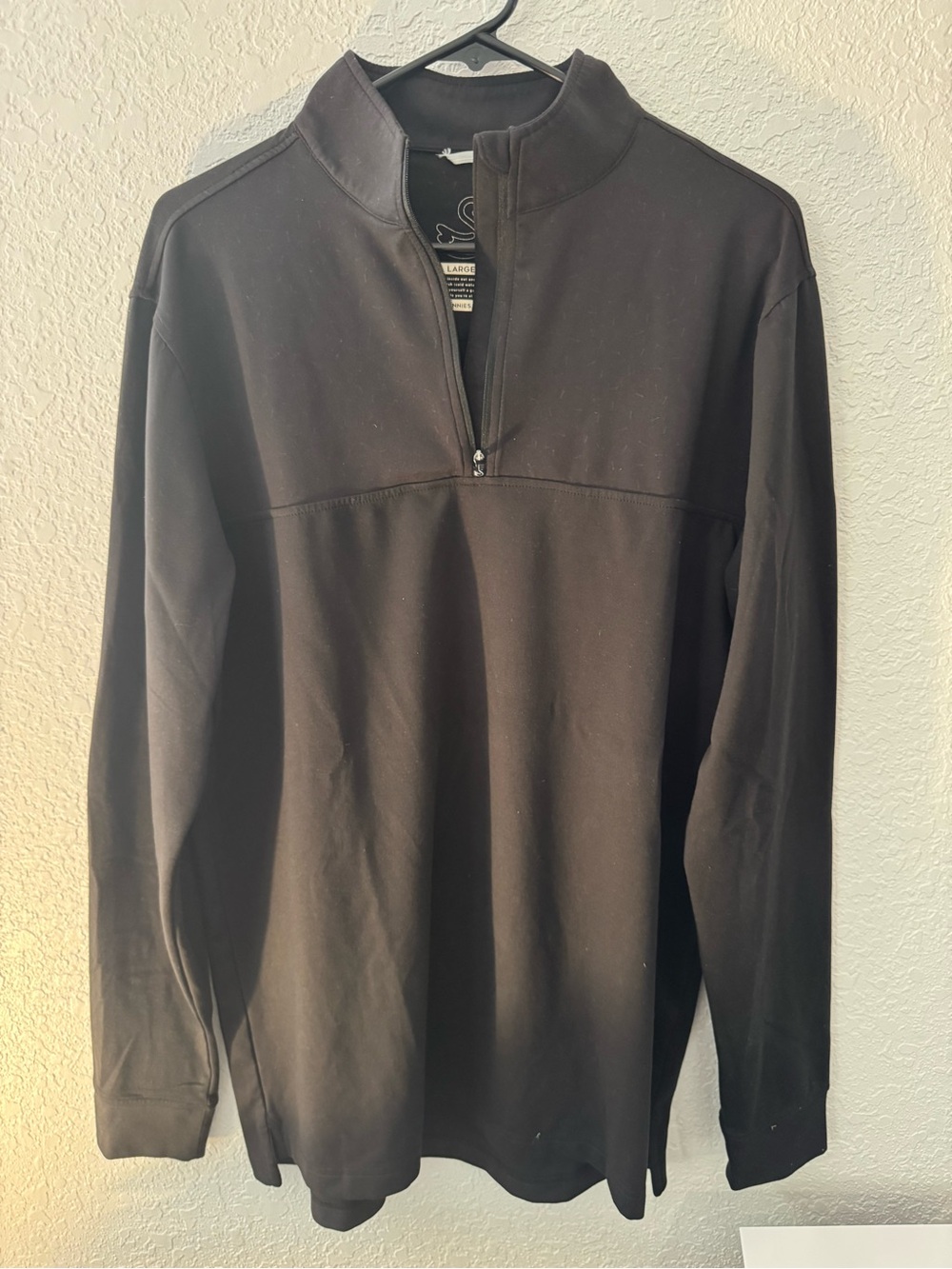 Men's Black Lightweight Quarter-Zip Shirt Jacket